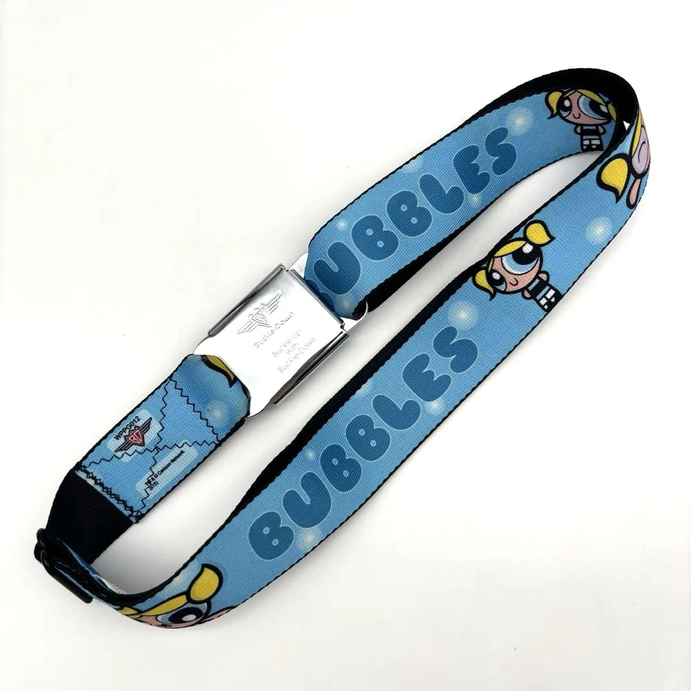 Rare Deadstock 2015 Buckle-Down BUBBLES Powerpuff Girls Seatbelt Belt 28-46
